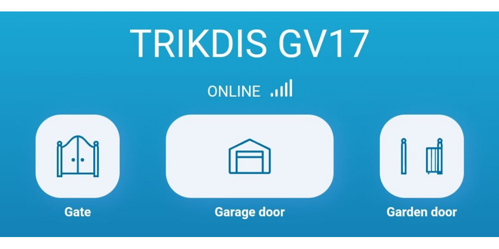 Het GV17 poortautomatiseringsapparaat werkt met Protegus 2