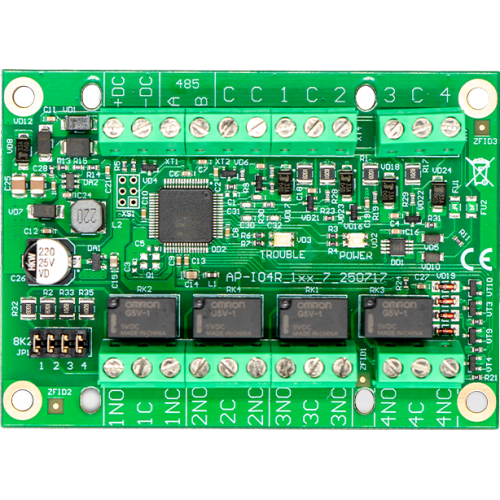trikdis io4r (io-4r) – gator i/o-uitbreidingsmodule (4 ingangen / 4 relais) io4r 35