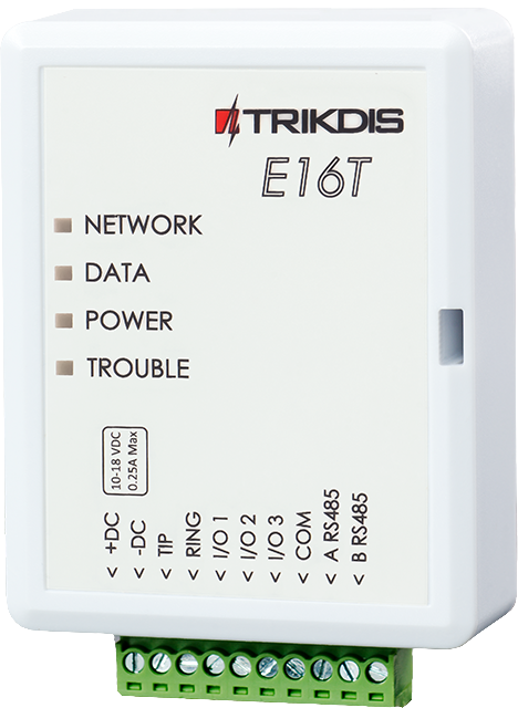 trikdis e16 ethernet communicatiemodule - ip module e16 46